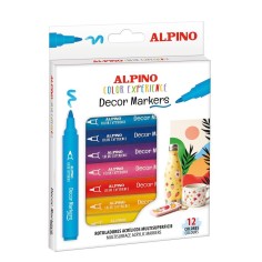 Caja 12 rotuladores acrílicos Alpino Decor Markers