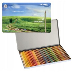 Caja metálica 36 lápices Lyra Graduate