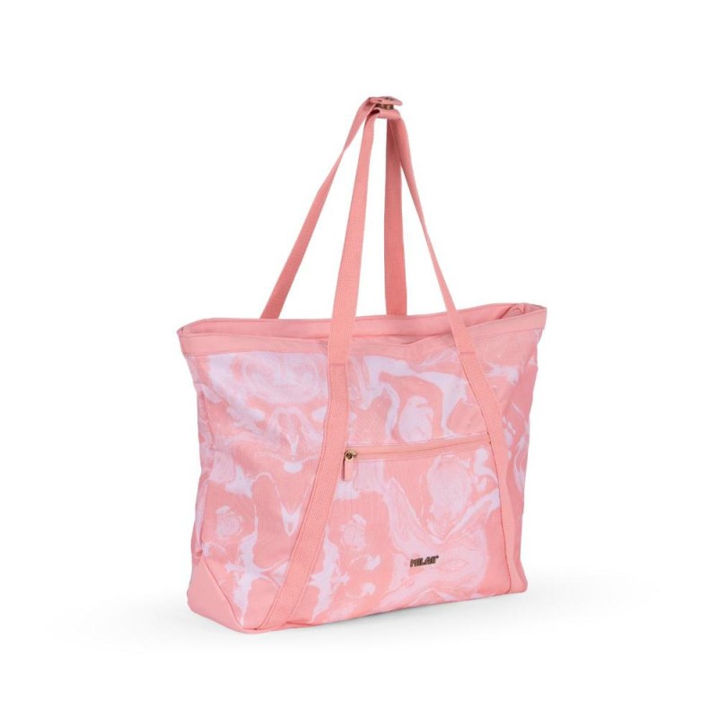 Bolso shopper grande Milan lava rosa