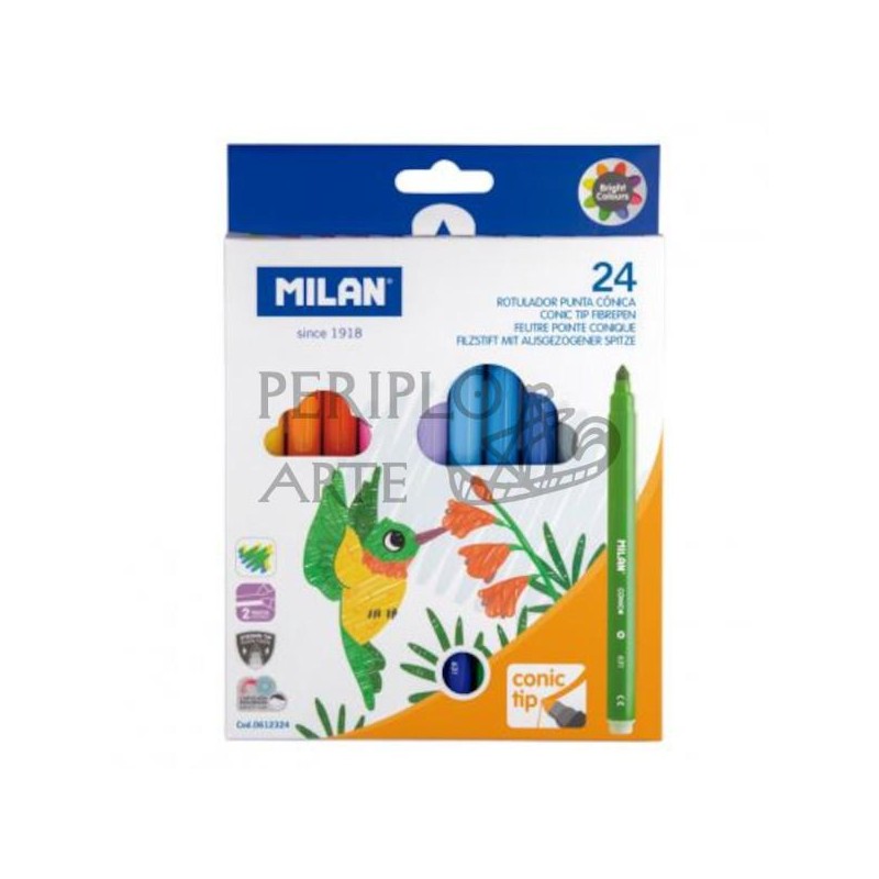 Caja 10 rotuladores punta fina Milan