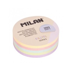 Bloc 250 notas adhesivas circulares pastel Milan