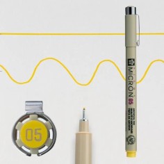 Rotulador calibrado Sakura Pigma Micron 05 Amarill