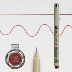 Rotulador calibrado Sakura Pigma Micron 05 Burdeos