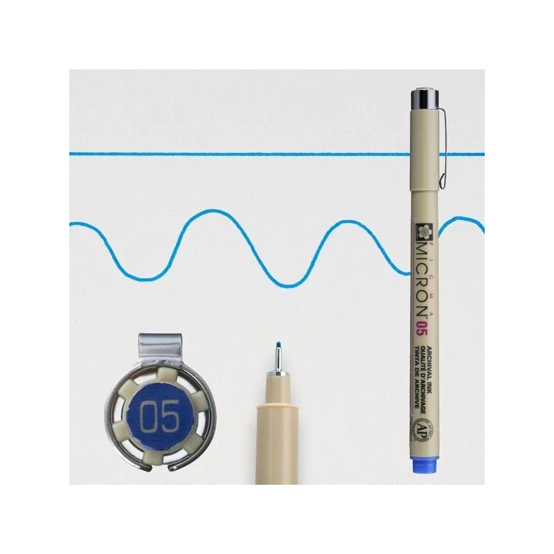 Rotulador calibrado Sakura Pigma Micron 05 Azul