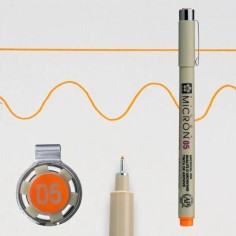 Rotulador calibrado Sakura Pigma Micron 05 Naranja