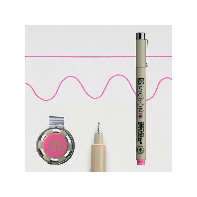 Rotulador calibrado Sakura Pigma Micron 05 Rosa