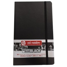 Sketch Book hojas negras Art Creation 13x21cm 80h