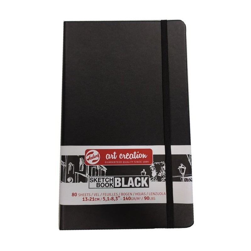 Sketch Book hojas negras Art Creation 13x21cm 80h