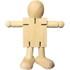 Maniquí Articulado Robot madera 11cm