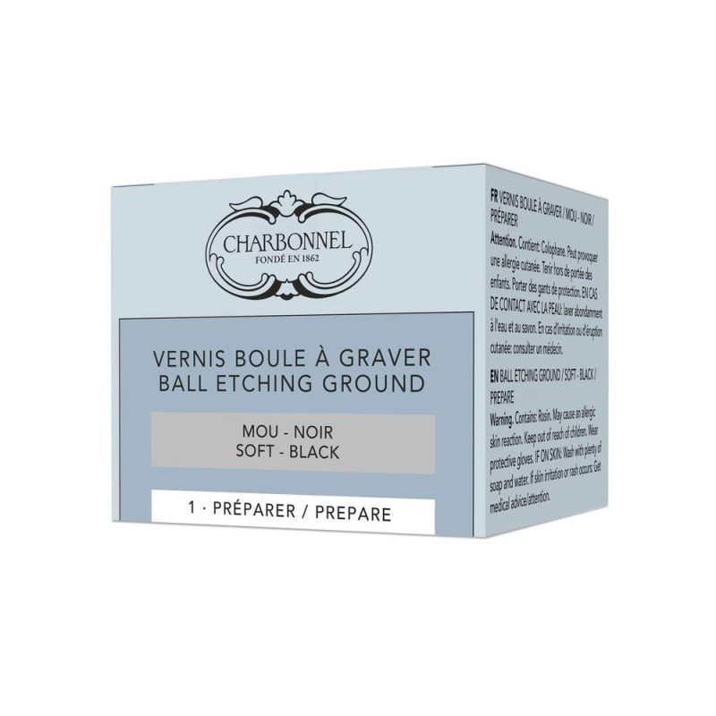 Barniz para grabar negro bola tierno Charbonnel