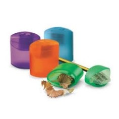 Afilalápiz sacapuntas doble con depósito Faibo