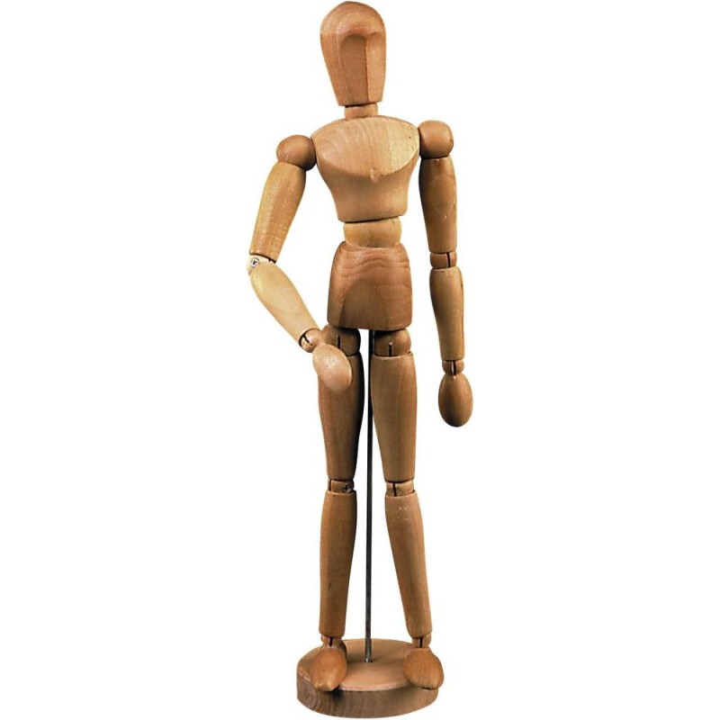 Maniquí articulado madera magnético 30cm