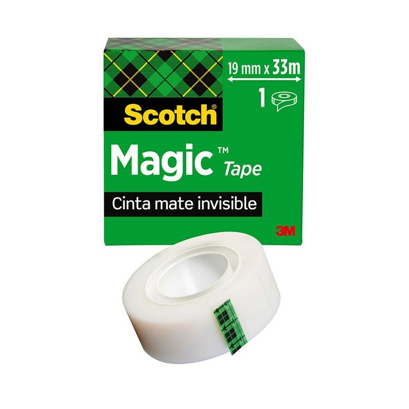 Cinta adhesiva invisibre Scotch Magic 19mmx33m