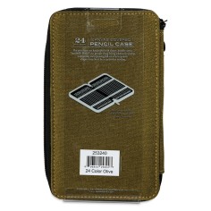 Estuche vacío para 24 lápices Oliva