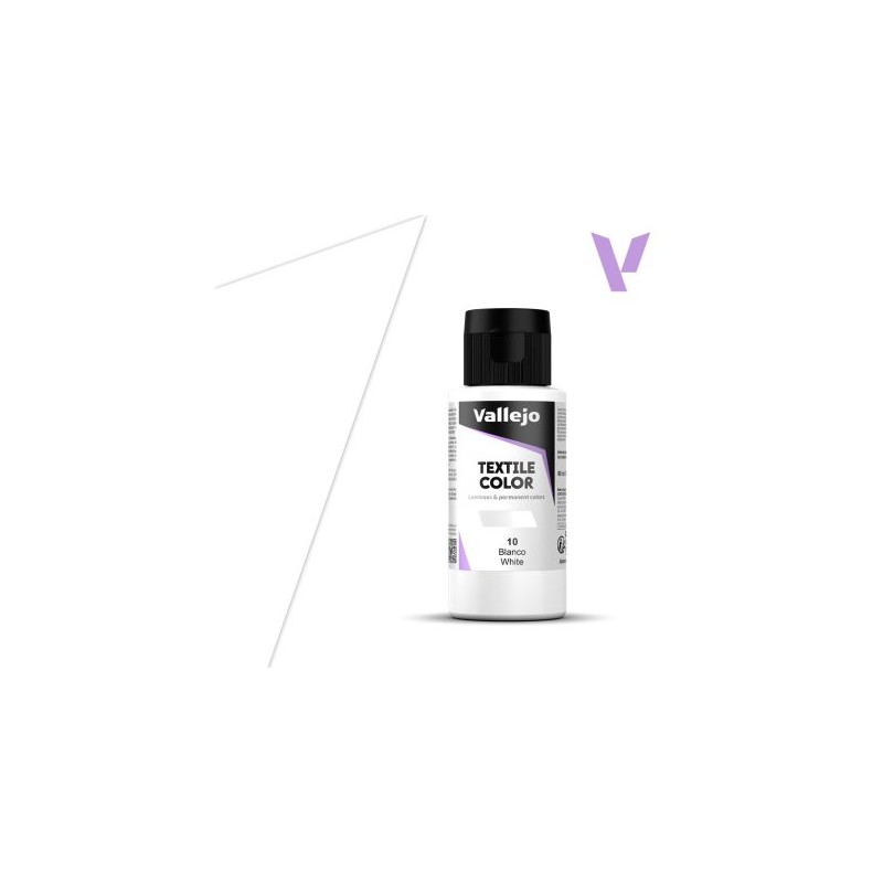 Pintura para textil Vallejo 60ml Blanco 10