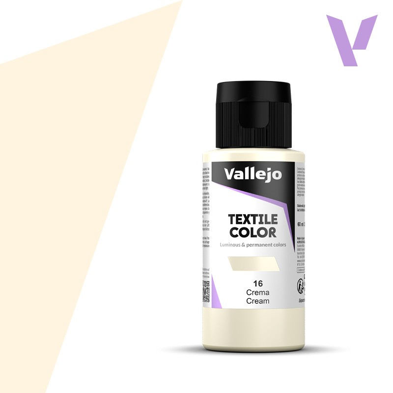 Pintura para textil Vallejo 60ml Crema 16