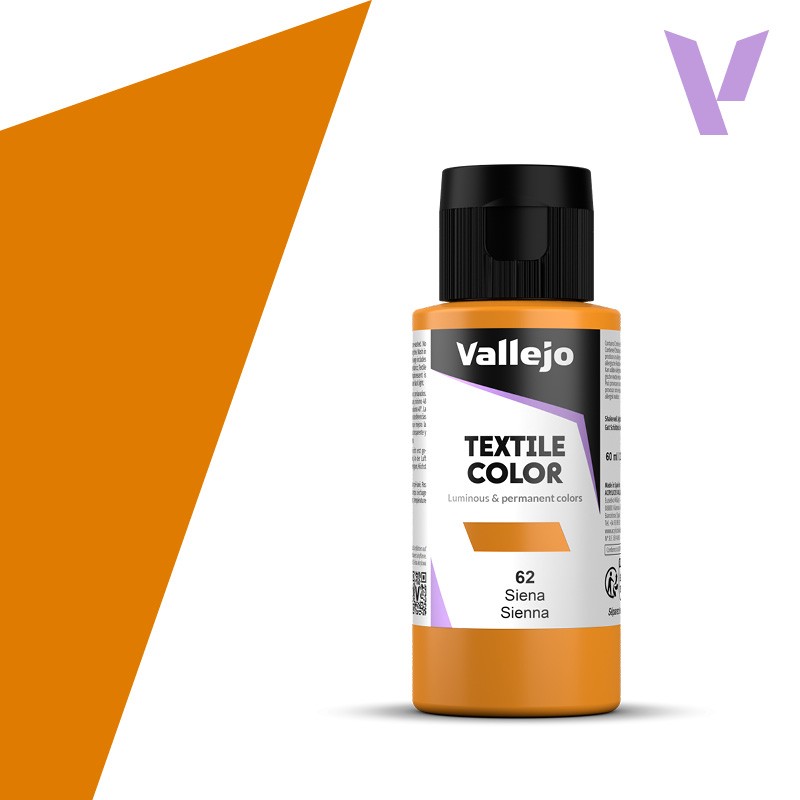 Pintura para textil Vallejo 60ml Siena 62