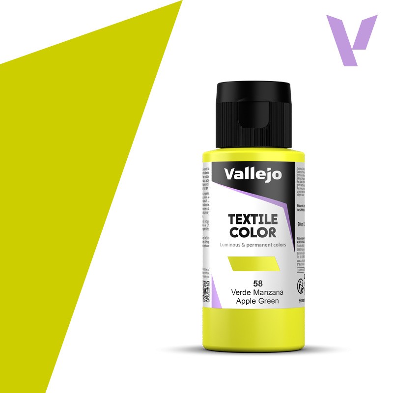 Pintura para textil Vallejo 60ml Verde Manzana 58