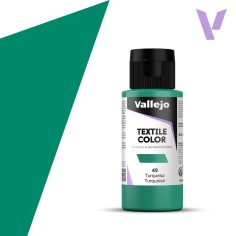 Pintura para textil Vallejo 60ml Turquesa 49