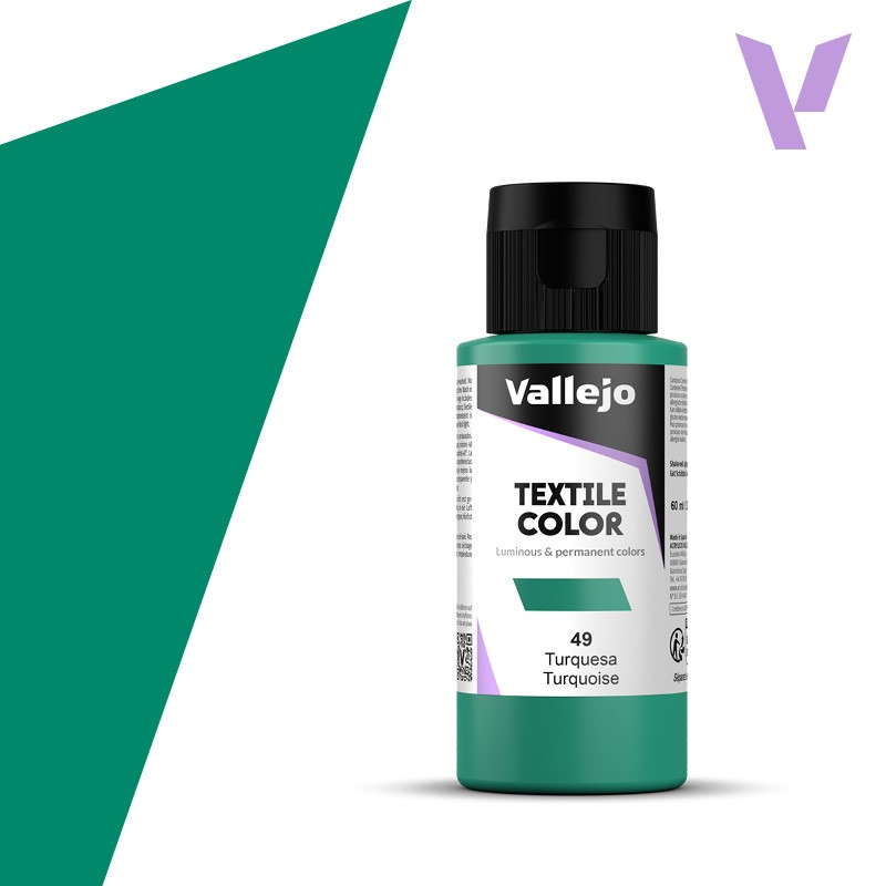 Pintura para textil Vallejo 60ml Turquesa 49
