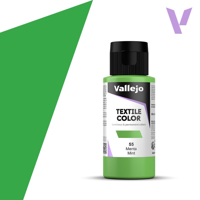 Pintura para textil Vallejo 60ml Menta 55
