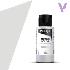 Pintura para textil Vallejo 60ml Plata 571