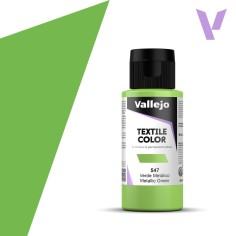 Pintura para textil Vallejo 60ml Verde Met  547
