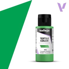 Pintura para textil Vallejo 60ml Turquesa Met  549