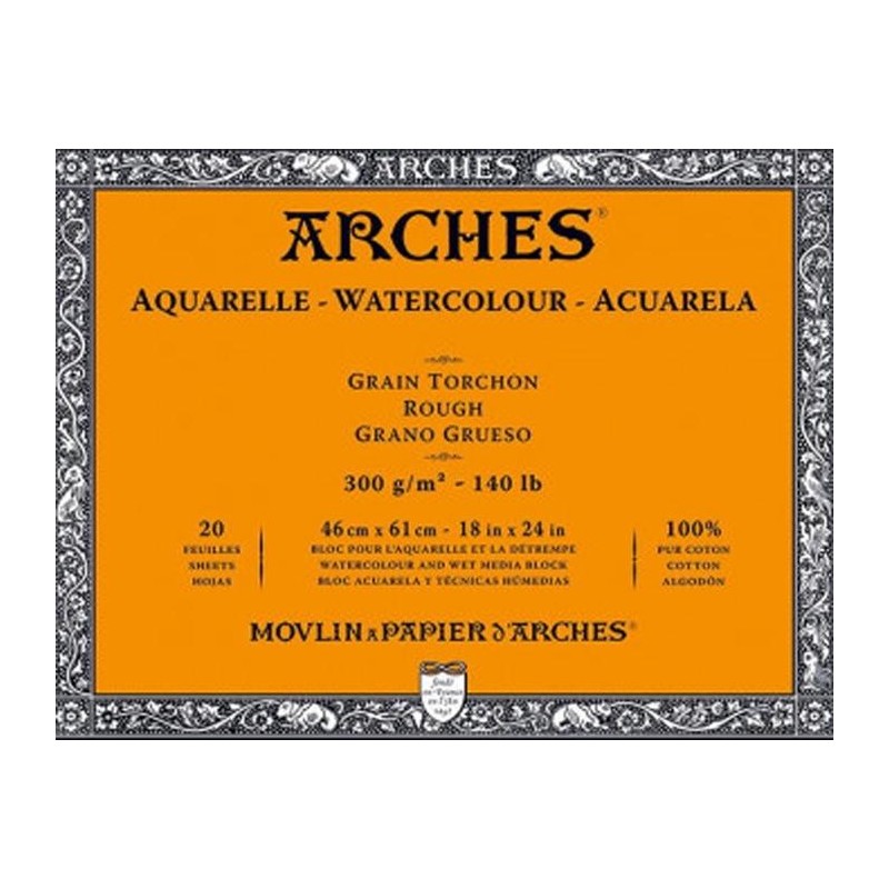 Bloc Arches grueso encolado 4 lados 46x61cm
