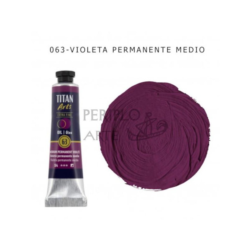 Óleo Titan Arts 20ml Violeta Permanente Medio 63