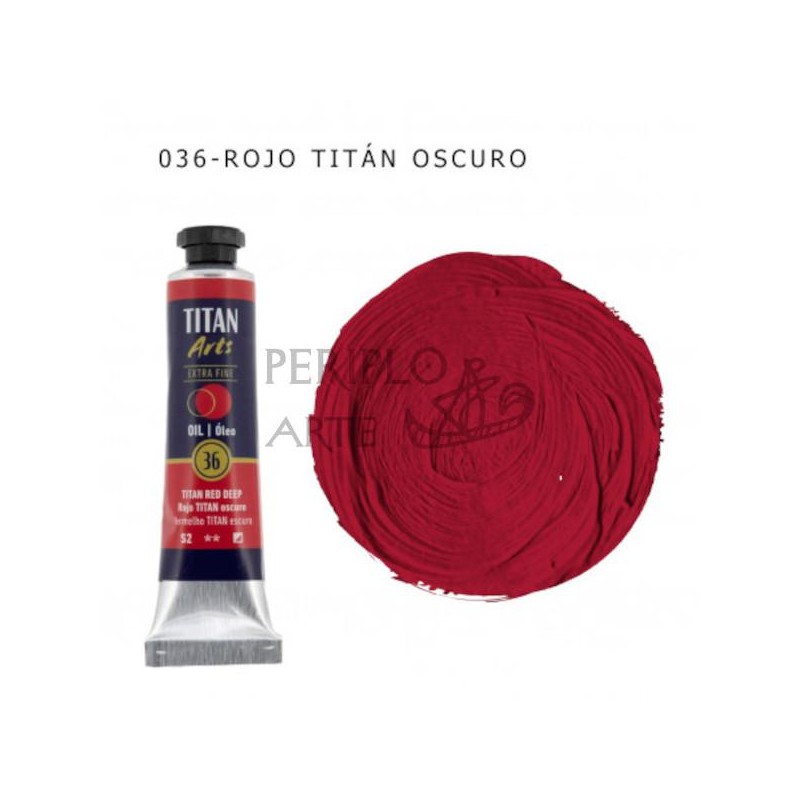 Óleo Titan Arts 20ml Rojo Titan Oscuro 36