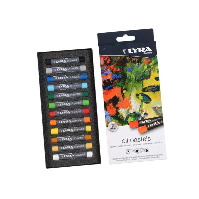 Caja 12 pasteles al óleo Lyra