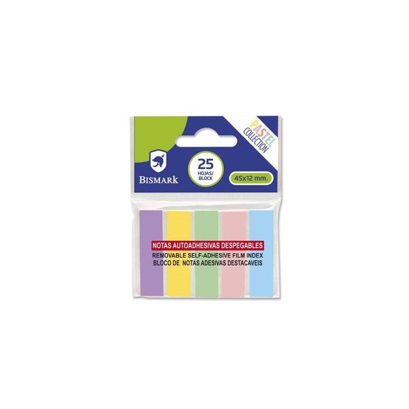 Banderitas autoadhesivas 5 colores pastel