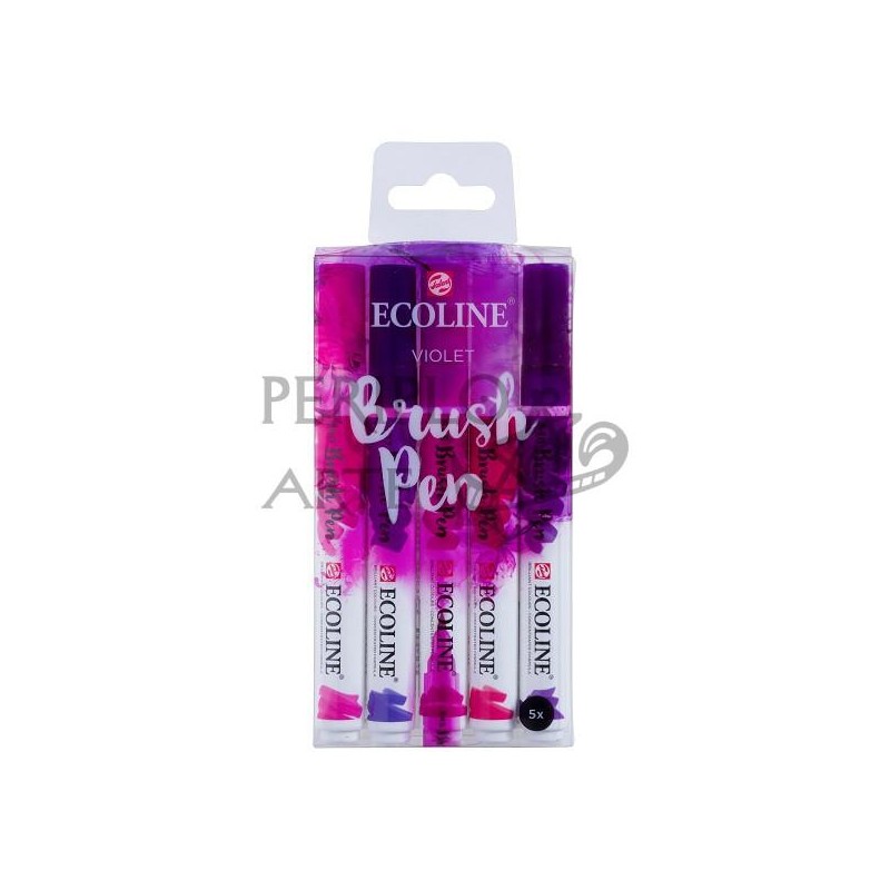 Set 5 rotuladores violetas Ecoline Brush Pen