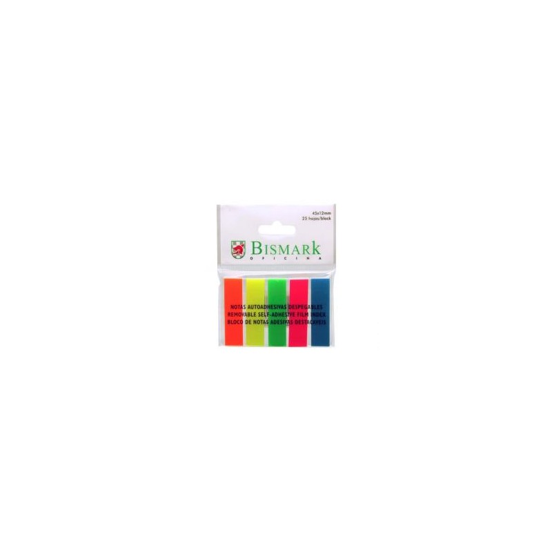 Banderitas autoadhesivas 5 colores neón