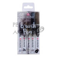 Set 5 rotuladores grises Ecoline Brush Pen