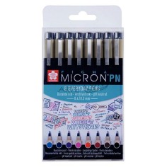 Set 8 rotuladores colores Pigma Micron PN Sakura