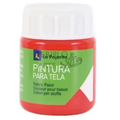 Pintura tela Pajarita 25ml rojo escarlata T-6