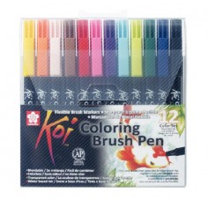 Set 6 rotuladores Koi Coloring Brush Pen Sakura