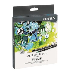 Caja 24 rotuladores Aqua Brush Duo Lyra