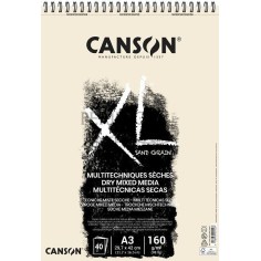 Bloc Canson XL Multitéc  secas nat A3 40h 160g