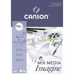 Bloc Imagine Mix Media Canson A3 200g 50h