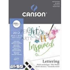 Bloc Lettering multitécnic Canson 24x32cm 20h 200g
