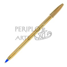 Bolígrafo BIC oro  tinta azul 