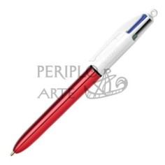 Bolígrafo BIC 4 colores rojo brillante