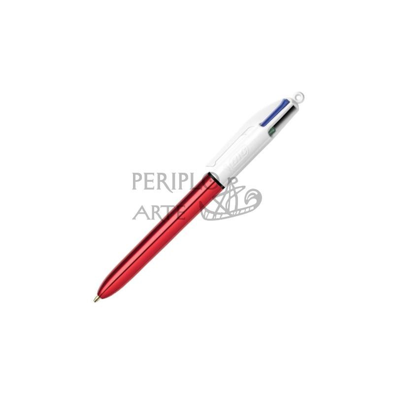 Bolígrafo BIC 4 colores rojo brillante