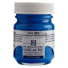 Gouache témpera Talens 50ml azul claro  ciano  501