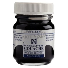 Gouache témpera Talens 50 ml negro neutro 737