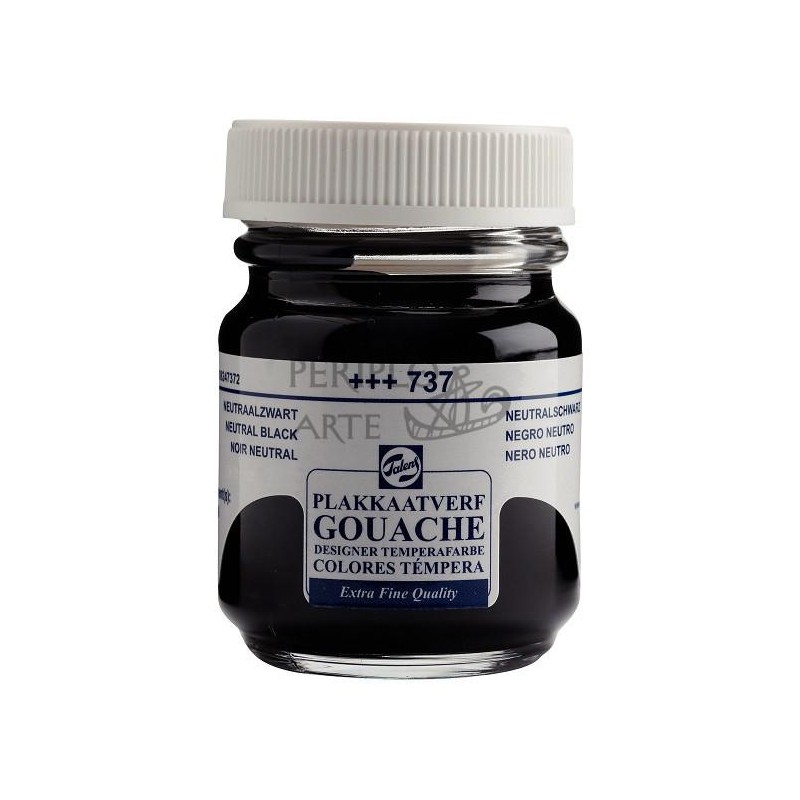 Gouache témpera Talens 50 ml negro neutro 737