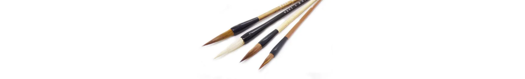 Pinceles orientales para caligrafía, sumi-e, aguadas con acuarela y tinta china o de dibujo